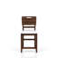Tabouret de comptoir brun (2), assise et dossier tapissier hypnotisant décontracté, 2 pièces, finition confortable