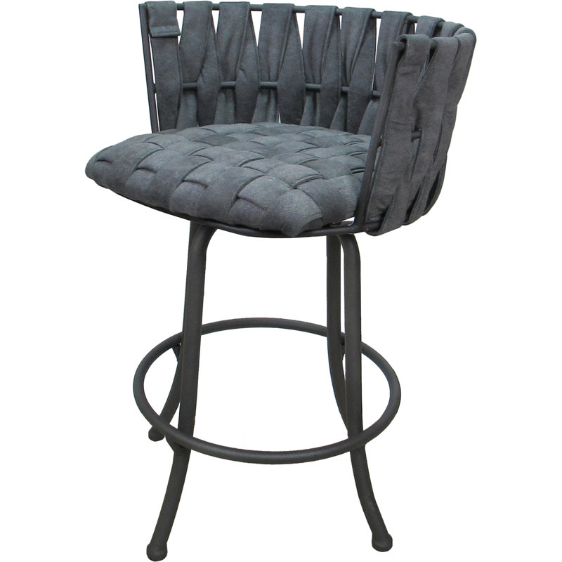 Comptoir, bar et tabouret très grand Leavittsburg, Tabouret de comptoir (siège d'une hauteur de 26 p, Gris, Gris