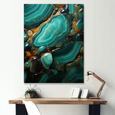 Spiritual Stone Malachite Renewal II - art mural sur toile Spiritual Stone