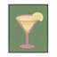 Giclée encadrée de verre tombant au citron sur verre vert, design par Robin Maria-655027801-655027802