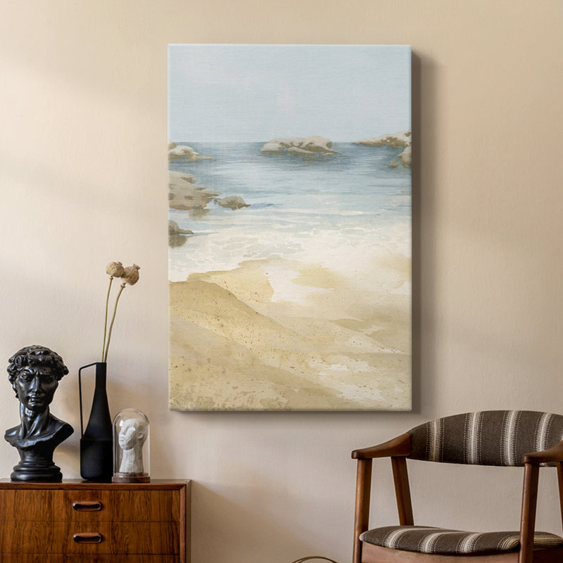 Tranquil Beach I -Custom Wrapped Gallery Cavas