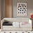 Upholstered Daybed With Trundle And Wood Slat-1420399140