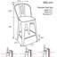 Tabouret de bar et de comptoir Rosenberry-535583048-535583052