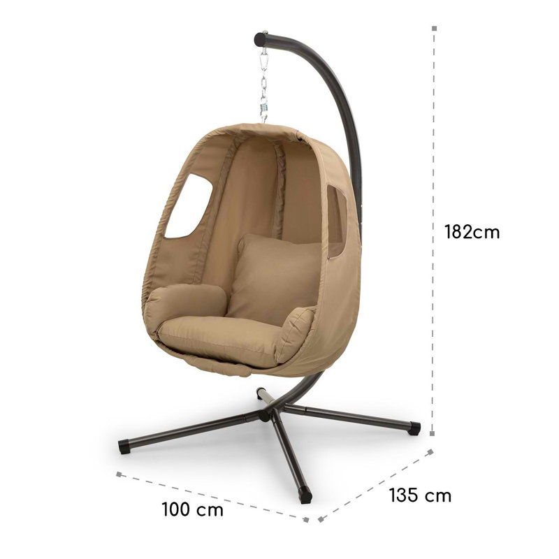 Donna Swing Chair with Stand, Beige