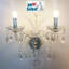 Angelos Glass Candle Wall Light