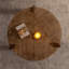 Table basse ronde en bois pour le salon, assemblage facile, conception rustique avec sécurité anti-collision