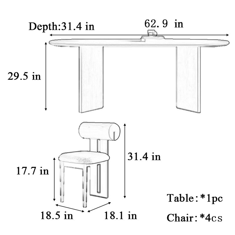 Rhogan, 29.5"H x 62.9"L x 31.4"W