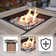 Steel Wicker Propane Outdoor Fire Pit Table with Lid