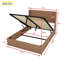 Base de lit plateforme rustique avec rangement et rangement - Bois à lattes, aucun sommier requis-602521360