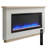SimpliFire Allusion Platinum 50 Inch Linear Electric Fireplace with Boyd Mantel kit - Ready-to-Finish