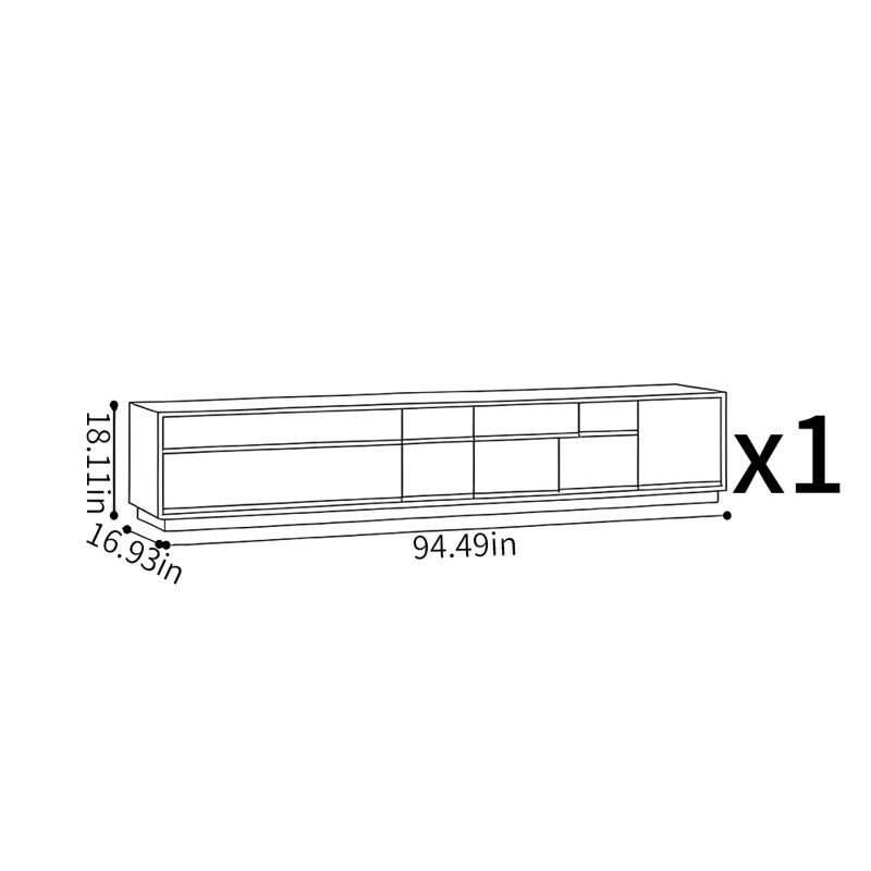 Floor standing TV stand, 94.49"