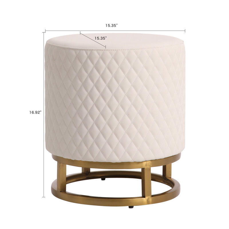 Tabouret d'appoint Essica, Blanc