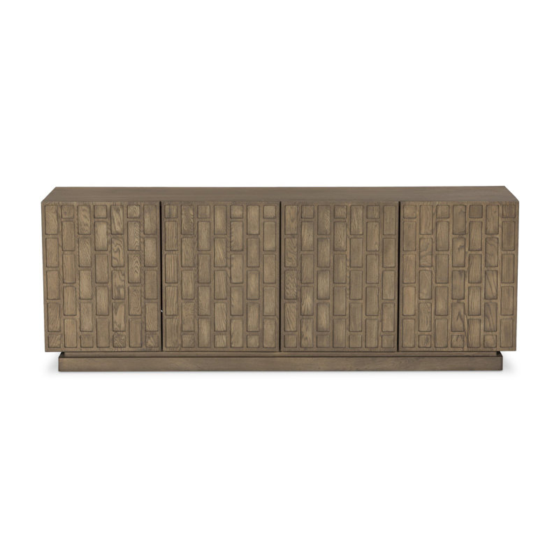 Asbury Media Console-Light Wash Oak, Light Wash Oak