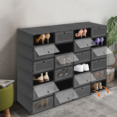 24 Pair Stackable Shoe Storage Box