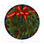 Christmas Wreath Vegan Leather Round Pebble Placemat-536980216