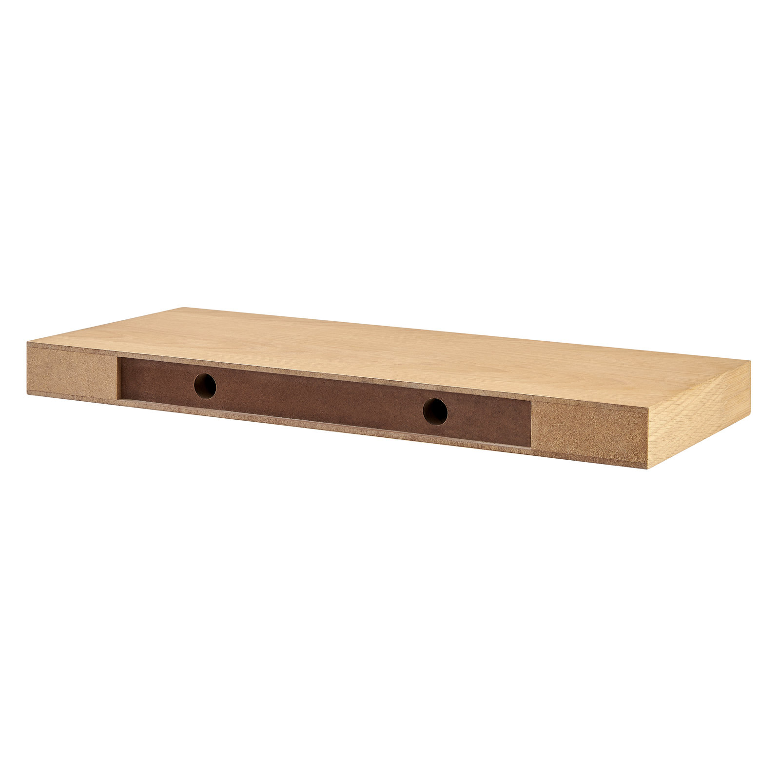 Sherice Floating Shelf, Oak, 1.97" H x 23.63" W x 10.24" D