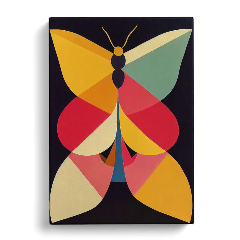 Butterfly Abstract - Wall Art, Wrapped Canvas, 76cm H x 50cm W x 3cm D, No Matte