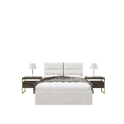 Sapan Upholstered Wall Panels - King/Cal King Size Wall Mounted Headboards - Boucle Ivory - Twin/King - Set of 4 Modular Panels