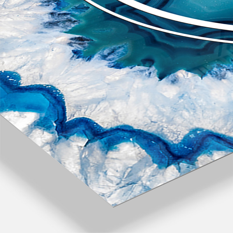 Blue Agate Crystal - Modern wall clock