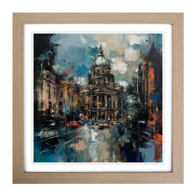 City Of Belfast Abstract Expressionism - Framed Print