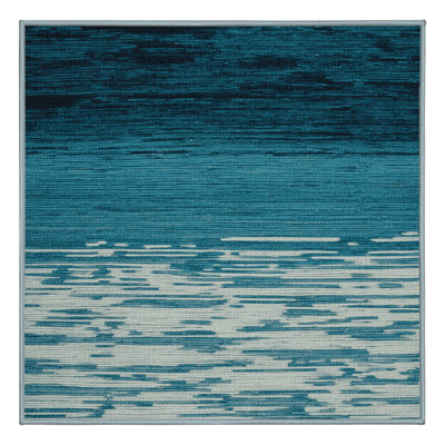 Washable Ocean Depth Gradient Coastal Area Rug