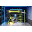 Lit mezzanine double en bois avec bureau, tablettes, prise de courant, ports USB / Type-C et lumière RVB-189614179
