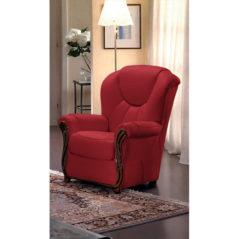 Kirkendall Faux Leather Armchair, Bordeaux