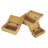 Chrysoula Mango Wood Handmade Whitewashed Storage Scroll Decorative Brown Box with Gold Accents Set