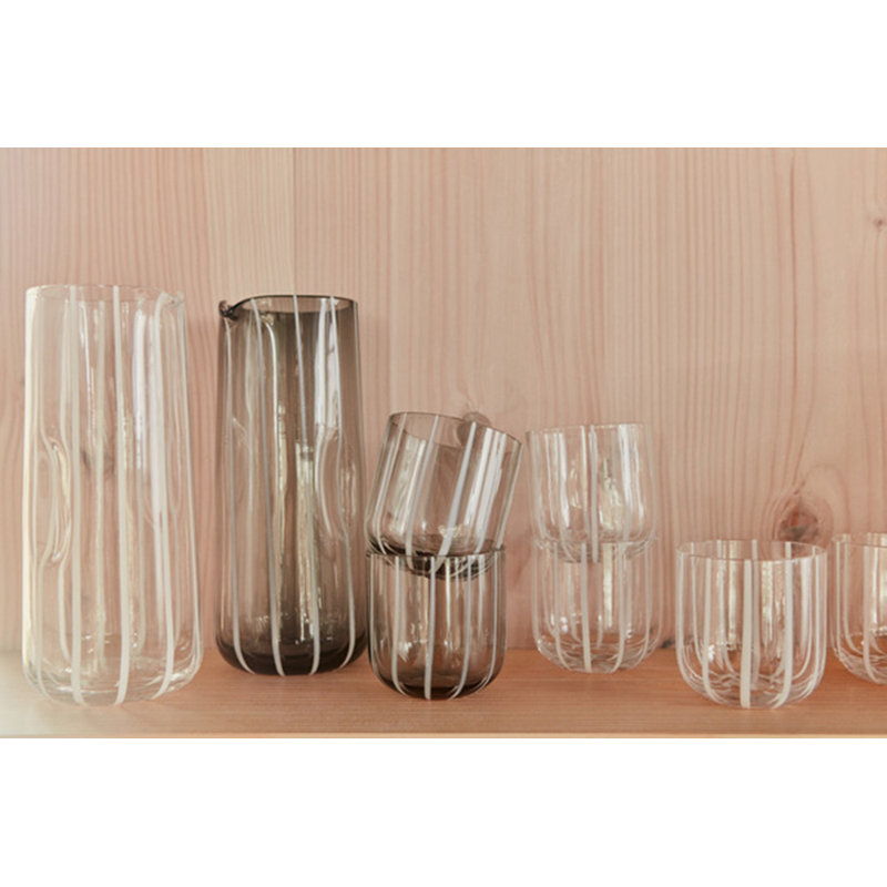 Mizu Glass Carafe, Gray
