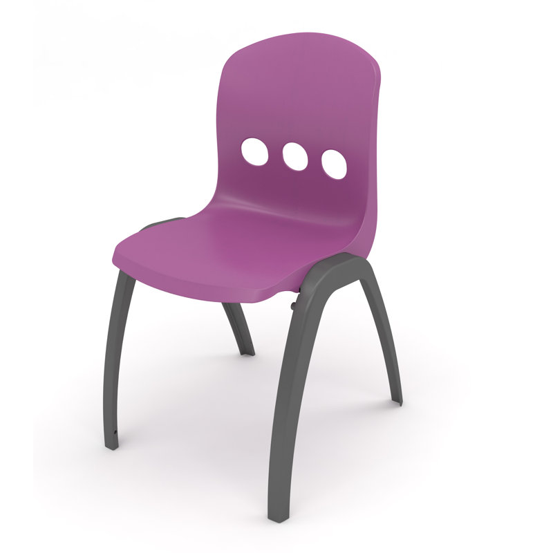 Chaise d'appoint empilable pour patio, Mauve