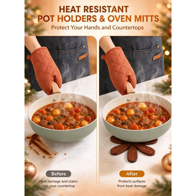Paquet de 5 sous-pieds en bois avec support et coussinets pliables pour décoration de comptoir de cuisine