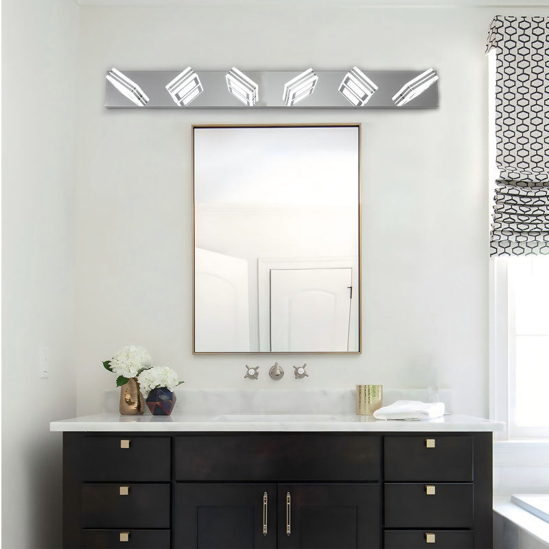 Luminaire de salle de bain Led, 6, Chrome chrome