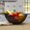 Panier à fruits en métal Gourmet Basics par Mikasa Benson, 15 pouces, noir