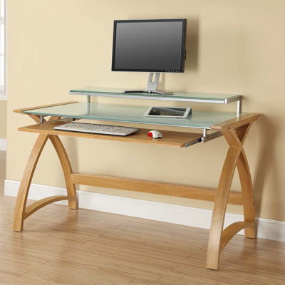 Sunterra Glass Top Computer Desk