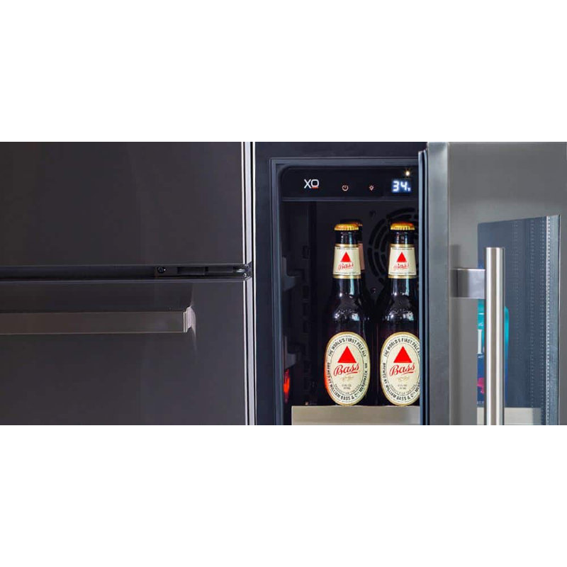 66 Cans (12 oz.) Built-In Beverage Refrigerator with Wine Storage, Left
