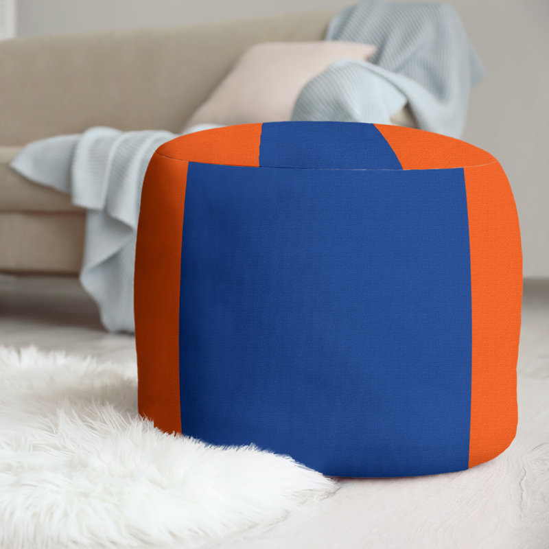 Repose-pieds repose-pieds rond 20,5", Orange / bleu royal / orange, Rangers de New York