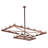 Stratum 26 - Light Glass and Wrought Iron Dimmable Square / Rectangle Chandelier