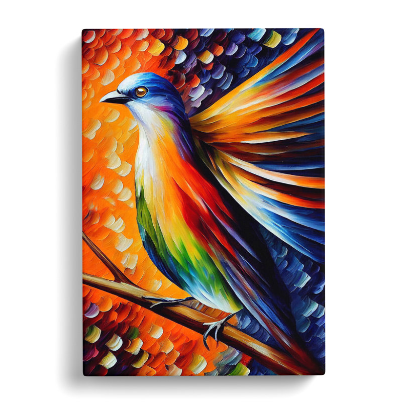 Beauty Of A Bird No.3 - Print, 60cm H x 40cm W x 3cm D, No Matte, Wrapped Canvas