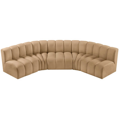 Hridaan Upholstered Curved Sectional Reversible