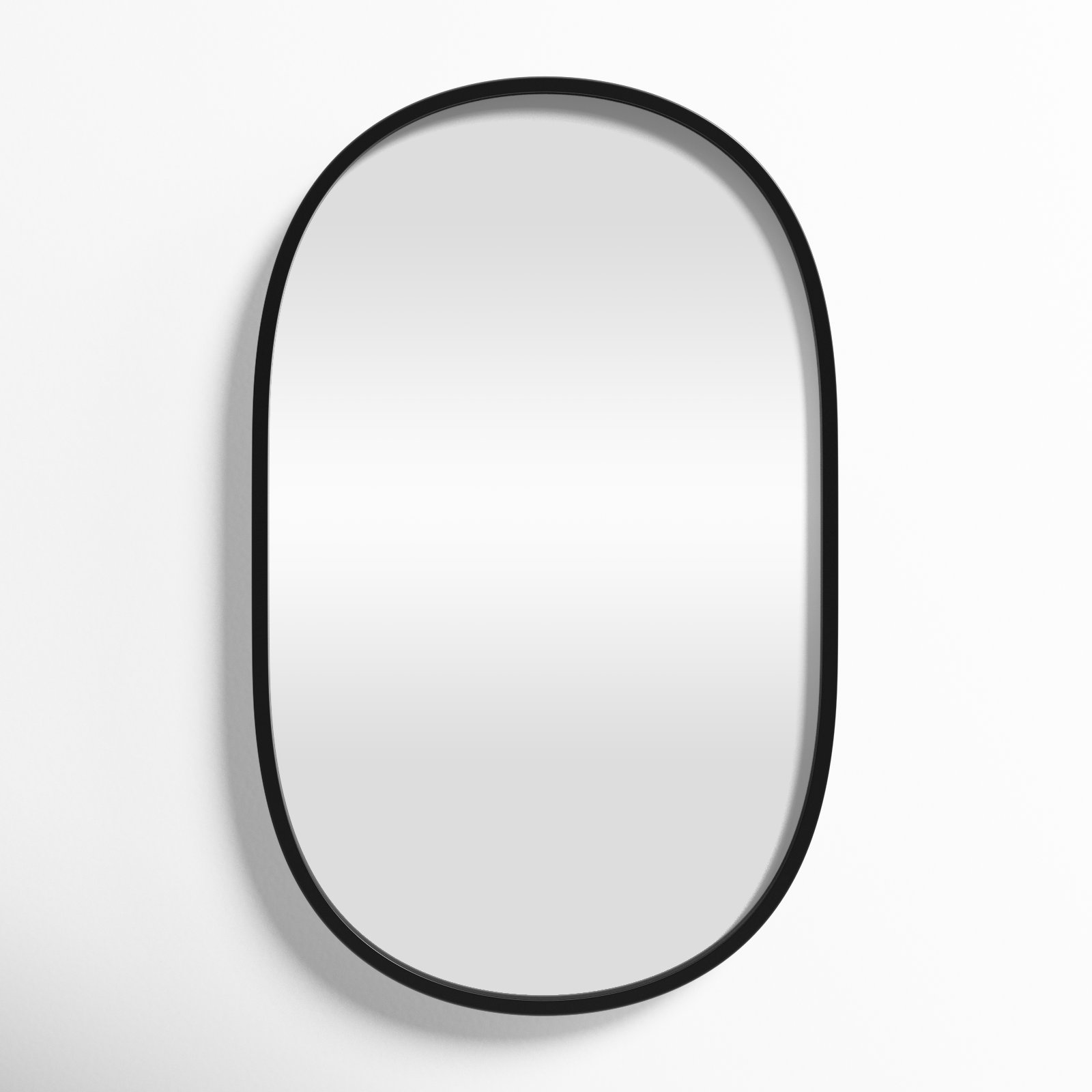 Edmonia Metal Wall Mirror, Black, 32" x 20"