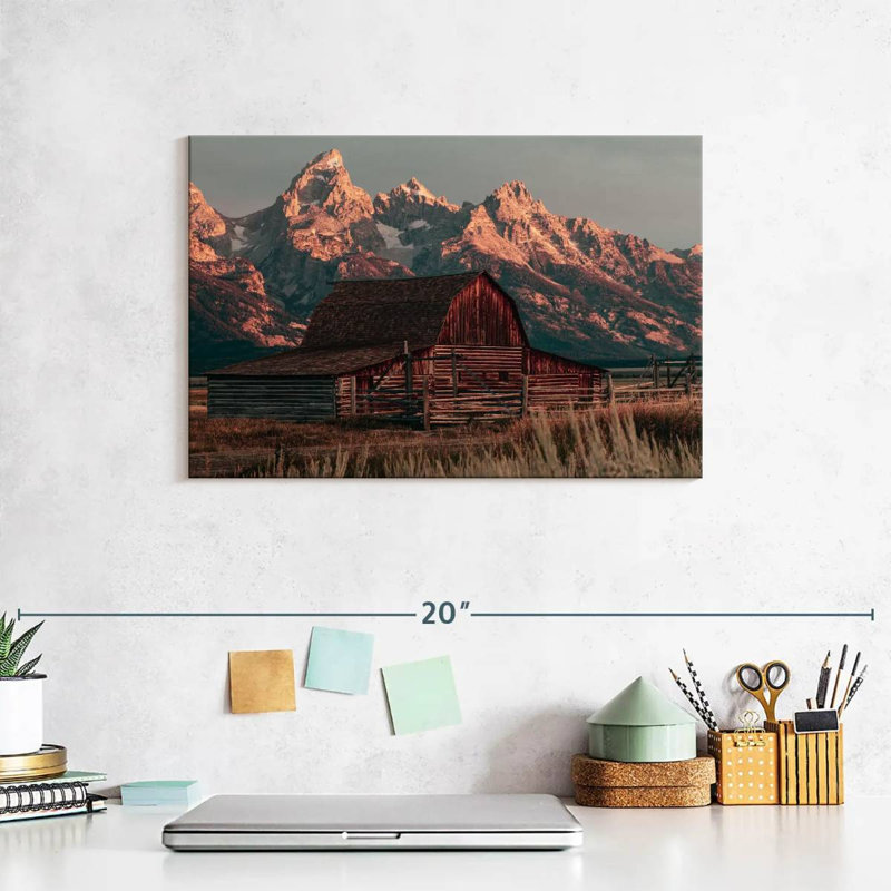 Lilie Scenic Teton Barn, H 8 po x l 12 po