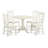 5 Piece Kitchen Table Set for 4 Includes a Round Dining Room Table with Dropleaf and 4 Dining Chairs, Buttermilk & Cherry-1674939192-1674939193