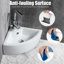 Lavabo de salle de bain d'angle en céramique blanche avec trop-plein