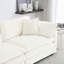 Canapé modulaire respirant à 2 places avec repose-pieds 2 places, repose-pieds revêtu de chenille blanc