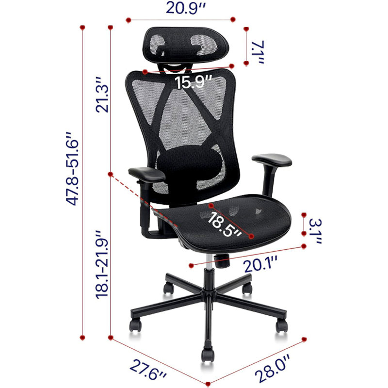Ergonomic Office Chair With Advanced Lumbar Support And Smooth Mobility