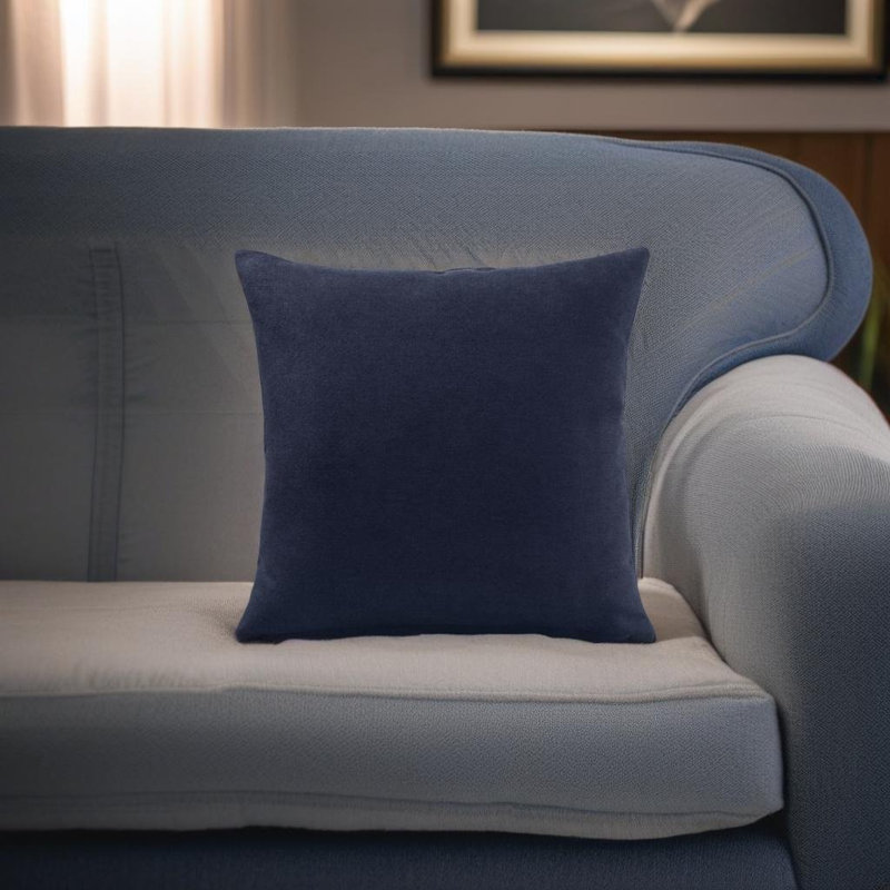 Velvet Feel Chenille Scatter Cushion Cover, 45 cm x 45 cm, Slate
