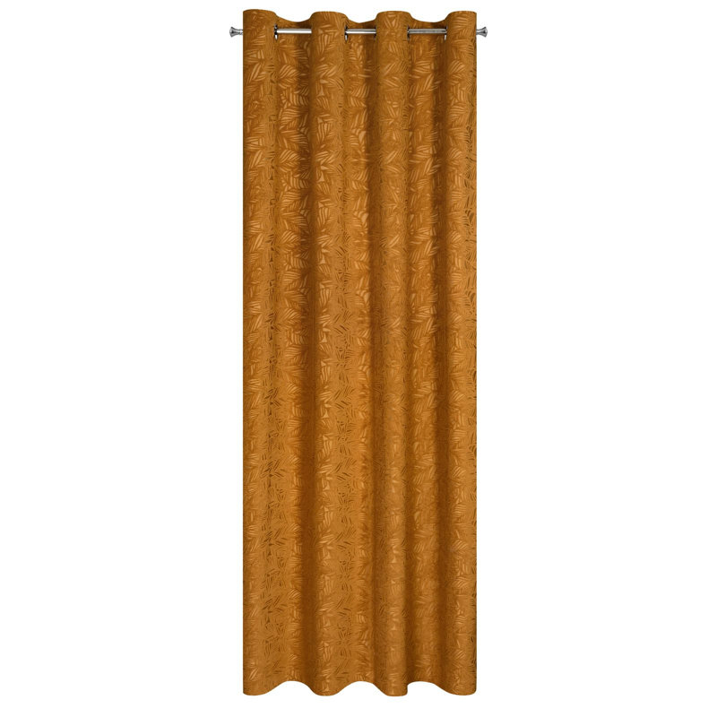 Abinash Blackout Curtains Single Panel, Brown