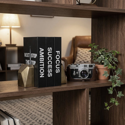 Boîte à livres décorative 3 pièces, faux livres pour table basse, bureau et décor de salon