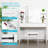 Decorian Makeup Vanity Table Set With 3-colour Dimmable Lighted Mirror-87866010