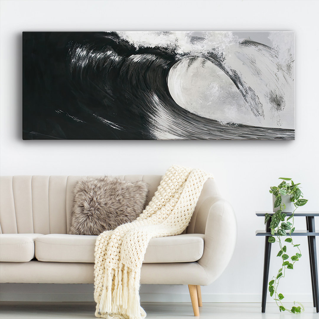 Black And White Waves Iii On Canvas Print Dovecove 